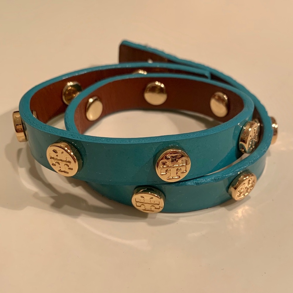 Tory Burch blue and gold bracelet